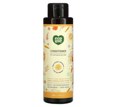 Eco Love, Conditioner, For Normal To Dry Hair, Carrot, Pumpkin & Sweet Potato, 17.6 fl oz (500 ml)