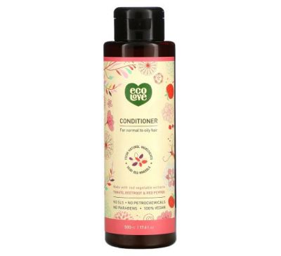 Eco Love, Conditioner, For Normal to Oily Hair, Tomato, Beetroot & Red Pepper, 17.6 fl oz (500 ml)