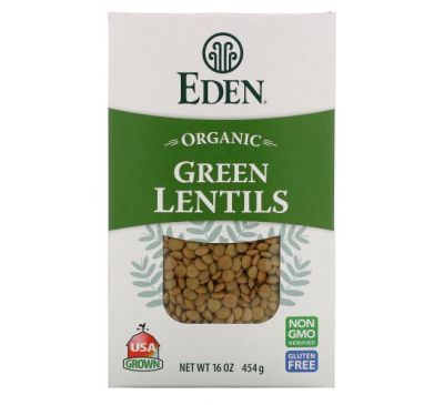 Eden Foods, Organic, Green Lentils, 16 oz (454 g)