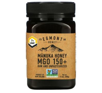 Egmont Honey, Manuka Honey, Raw And Unpasteurized, 150+ MGO , 17.6 oz (500 g)