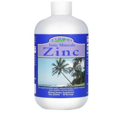 Eidon Mineral Supplements, Zinc, 18 oz (533 ml)