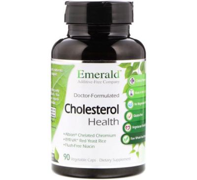 Emerald Laboratories, Cholesterol Health, 90 Vegetable Caps