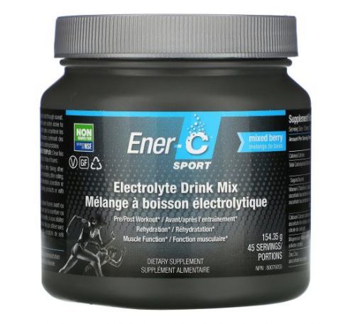 Ener-C, Sport, Electrolyte Drink Mix, Mixed Berry, 154.35 g