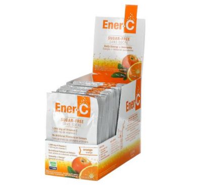 Ener-C, Vitamin C, Multivitamin Drink Mix, Sugar Free, Orange, 1,000 mg, 30 Packets, 0.2 oz (5.35 g) Each