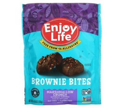 Enjoy Life Foods, Chocolate Brownie Bites, Marshmallow Crunch , 4.76 oz (135 g)