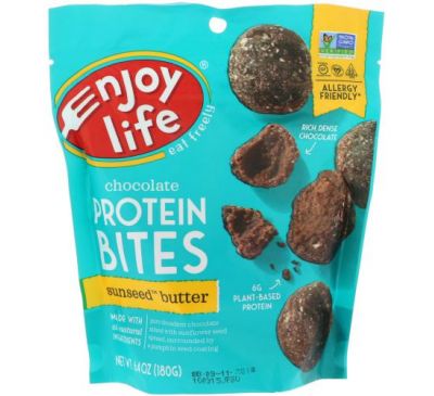 Enjoy Life Foods, Chocolate Protein Bites, Sunseed Butter, 6.4oz (180g)