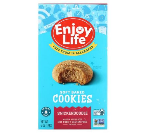 Enjoy Life Foods, Soft Baked Cookies, Snickerdoodle, 6 oz (170 g)