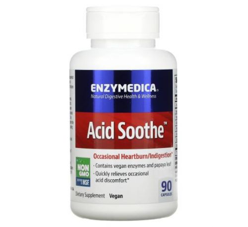 Enzymedica, Acid Soothe, 90 Capsules