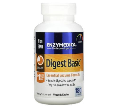 Enzymedica, Digest Basic, підтримка травлення, 180 капсул