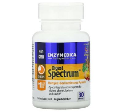 Enzymedica, Digest Spectrum, Complete Food Intolerance Formula, 30 Capsules