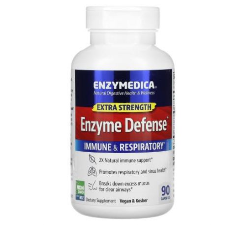 Enzymedica, Enzyme Defense (попередня назва — ViraStop), посиленої дії, 90 капсул
