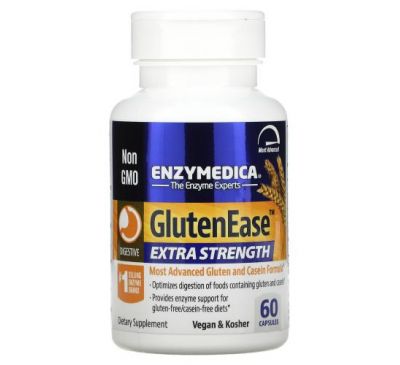 Enzymedica, GlutenEase, Extra Strength, 60 Capsules