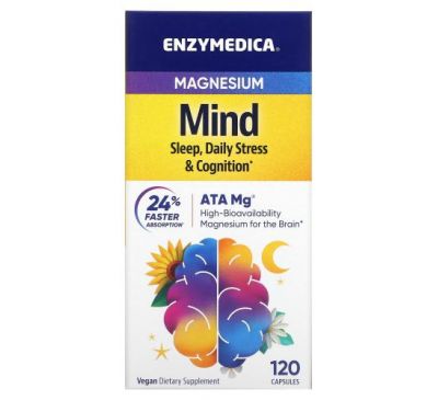 Enzymedica, Magnesium, Mind, 120 Capsules