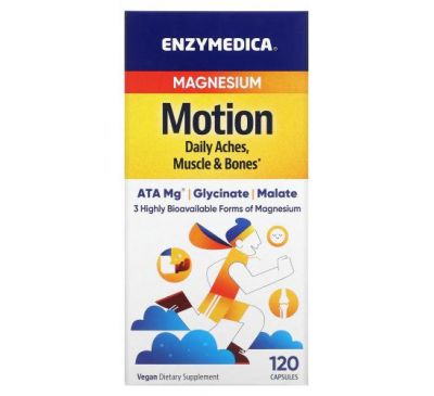 Enzymedica, Magnesium, Motion, 120 Capsules
