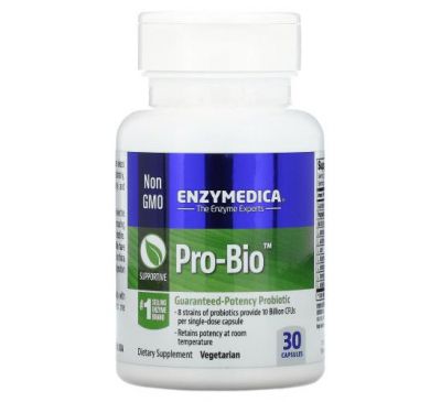 Enzymedica, Pro Bio, пробіотик з гарантованою ефективністю, 30 капсул