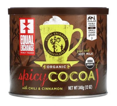 Equal Exchange, Organic, Spicy Cocoa with Chili & Cinnamon, 12 oz (340 g)