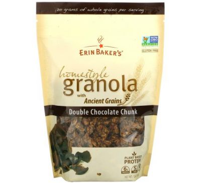 Erin Baker's, Homestyle Granola with Ancient Grains, Double Chocolate Chunk, 12 oz (340 g)