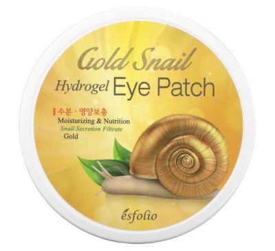 Esfolio, Gold Snail Hydrogel Eye Patch, 60 Patches