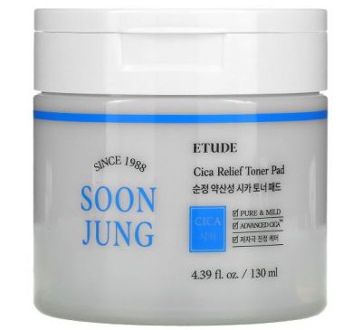 Etude, Soon Jung, Cica Releif Toner Pad, 4.39 fl oz (130 ml)