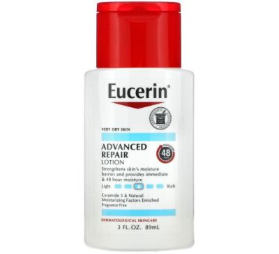 Eucerin, Улучшенный восстанавливающий лосьон, без отдушек, 89 мл (3 жидк. Унции)