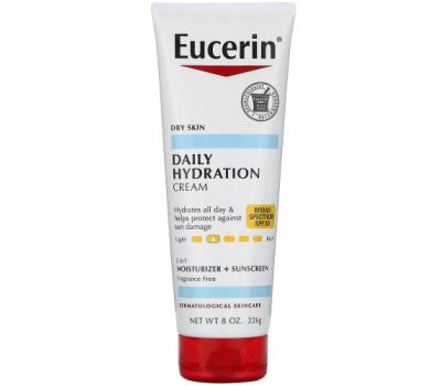 Eucerin, щоденний зволожувальний крем, SPF 30, без ароматизаторів, 226 г (8 унцій)