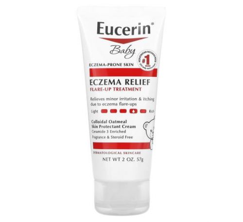 Eucerin, засіб для лікування екземи у немовлят у період загострень, без ароматизатрів, 57 г (2 унції)
