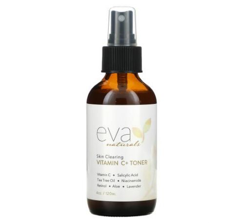 Eva Naturals, Skin Clearing Vitamin C + Toner, 4 oz (120 ml)
