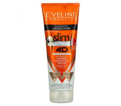 Eveline Cosmetics, Slim Extreme 4D, Professional Intensely + Remodeling Serum, 8.8 fl oz (250 ml)