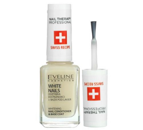 Eveline Cosmetics, Whitening Nail Conditioner & Base Coat, 0.42 fl oz (12 ml)
