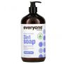 Everyone, Everyone for Every Body, 3 in 1 Soap, Lavender + Aloe, 32 fl oz (946 ml)