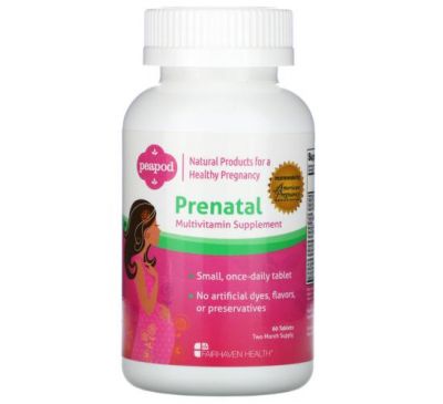 Fairhaven Health, Peapod, мультивитаминная добавка для беременных, 60 таблеток
