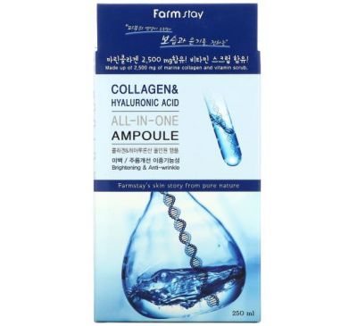 Farmstay, Collagen & Hyaluronic Acid, All-In-One Ampoule, 8.45 fl oz (250 ml)