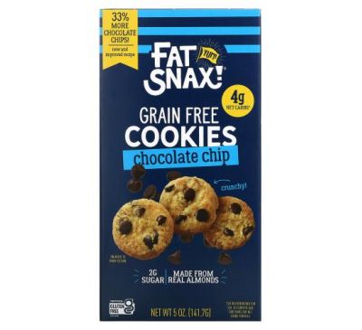 Fat Snax, Mini Cookies, Chocolate Chip, 5 oz (141.7 g)