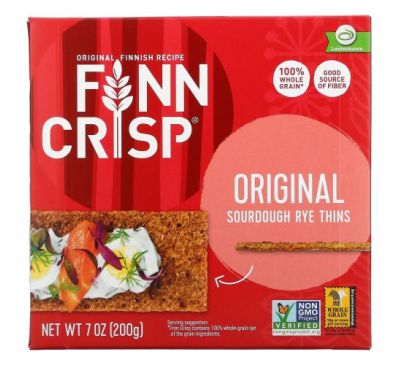 Finn Crisp, Sourdough Rye Thins, Original, 7 oz (200 g)