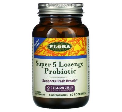 Flora, Super 5 Lozenge Probiotic, 2 Billion Cells, 60 Lozenges