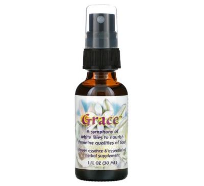 Flower Essence Services, Grace, Flower Essence & Essential Oil, 1 fl oz (30 ml)