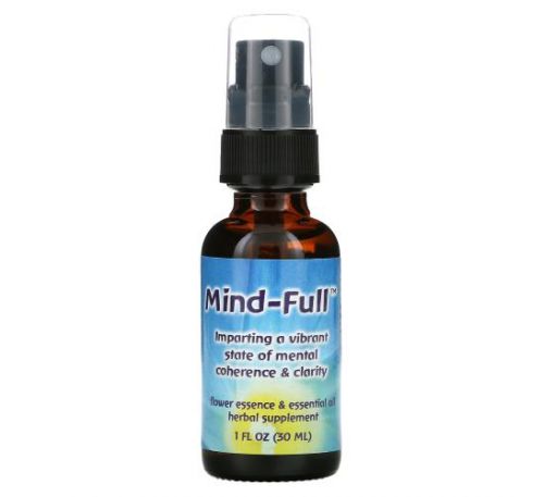 Flower Essence Services, Mind-Full, Flower Essence & Essential Oil, 1 fl oz (30ml)