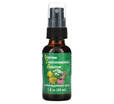 Flower Essence Services, Yarrow Environmental Solution Spray, 1 fl oz (30 ml)