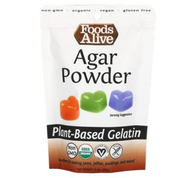 Foods Alive, Agar Powder, 2 oz (56 g)