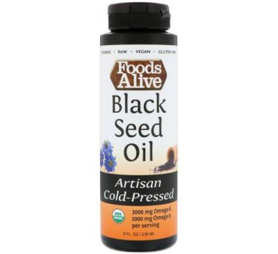 Foods Alive, Artisan Cold-Pressed, Organic Black Seed Oil, 8 fl oz (236 ml)