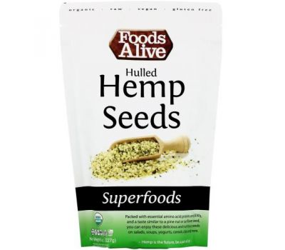 Foods Alive, Superfoods, семена органической шелухи, 227 г (8 унций)
