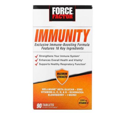 Force Factor, Immunity, 1,000 mg, 90 Tablets