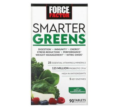 Force Factor, Smarter Greens , 90 Tablets