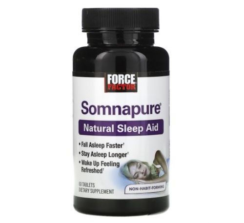 Force Factor, Somnapure, натурально средство для сна, 60 таблеток