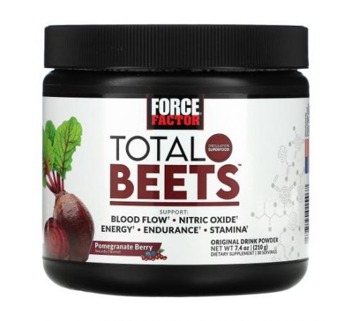 Force Factor, Total Beets, Original Drink Powder, Pomegranate Berry,  7.4 oz (210 g)