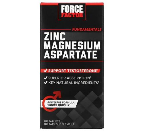 Force Factor, Zinc Magnesium Aspartate, 60 Tablets