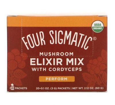 Four Sigmatic, Смесь грибных эликсиров с кордицепсом, 20 пакетиков по 3 г (0,1 унции)