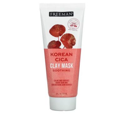 Freeman Beauty, Korean Cica Soothing Clay Mask, 6 fl oz (175 ml)