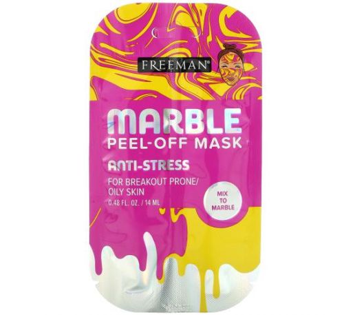 Freeman Beauty, Marble Peel-Off Beauty Mask, Anti-Stress, 1 Mask, 0.48 fl oz (14 ml)