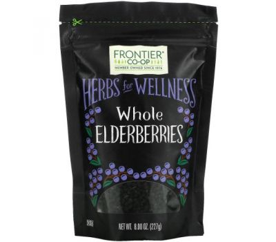 Frontier Co-op, Whole Elderberries, 8 oz (227 g)